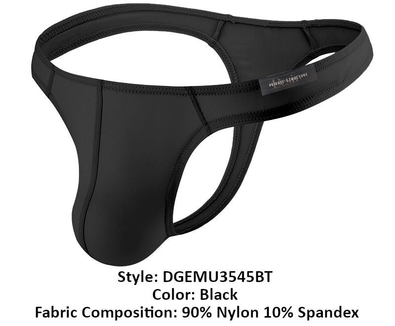 Private Structure DGEMU3545BT Desire Glaze Tanga Farbe Schwarz