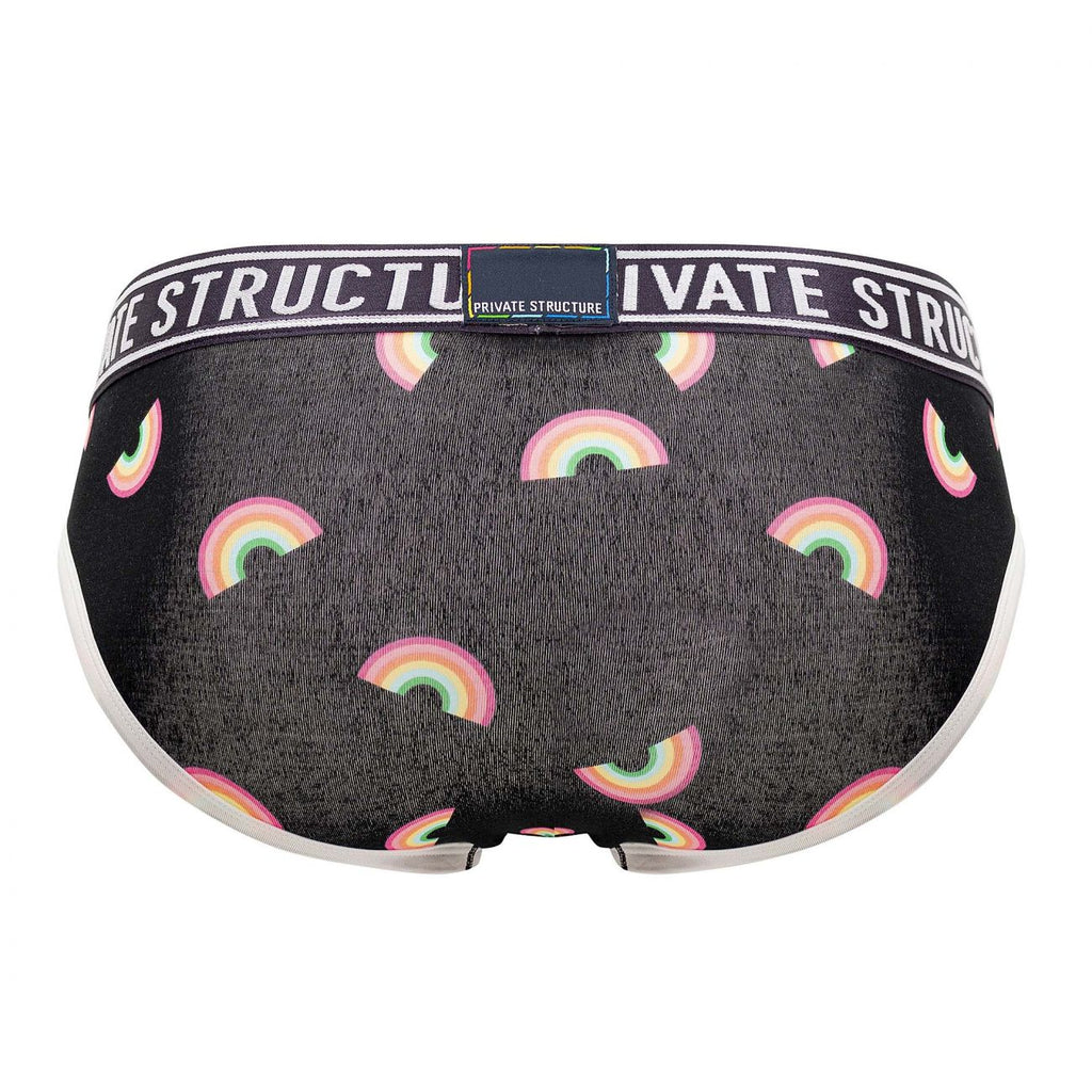 Private Structure EPUX4187 Pride Mini Briefs Color Black Rainbow - DealByEthan.gay loves Private Structure