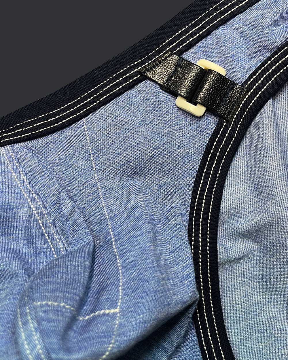Brief mini de tiro bajo para niño de Barn Structure LCUT4358, color denim