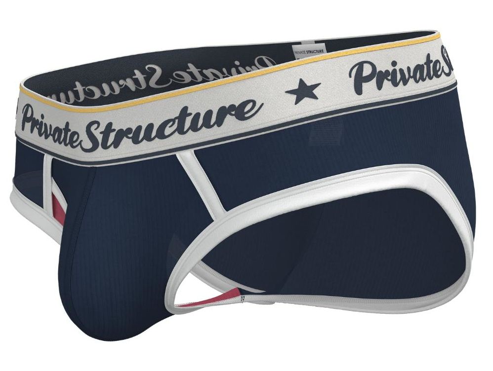 Private Structure SCUS4529 Mini Brief clásico de cintura media, color azul marino