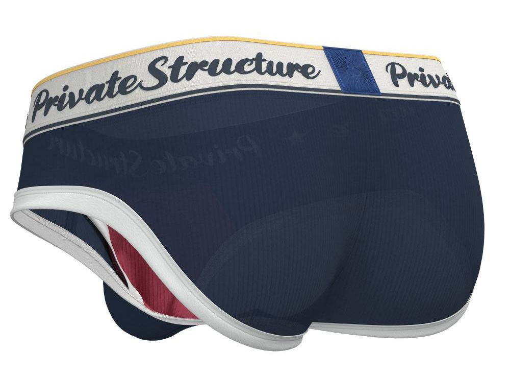 Private Structure SCUS4529 Klassischer Mini-Slip mit mittlerer Taille, Farbe: Marineblau