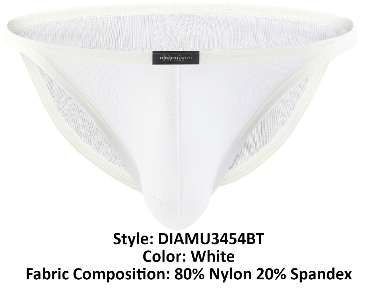 Private Structure DIAMU3454BT Desire Intima Low Rise Bikini Farbe Weiß