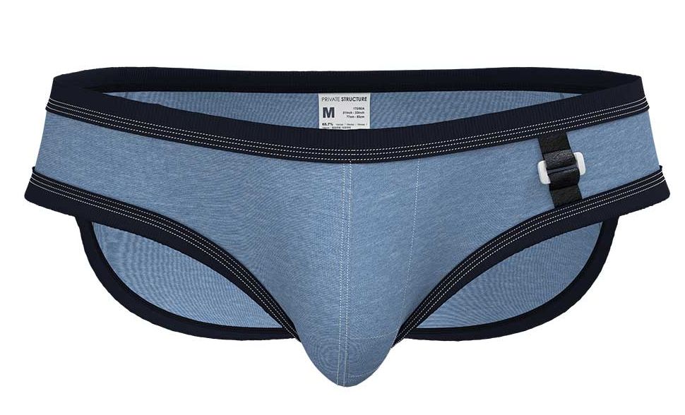 Private Structure LCUT4358 Barn Boy Low Rise Mini Brief Farbe Denim