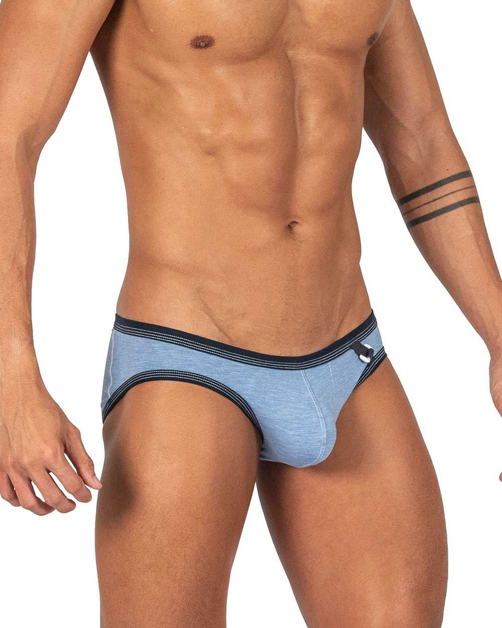 Private Structure LCUT4358 Barn Boy Low Rise Mini Brief Farbe Denim