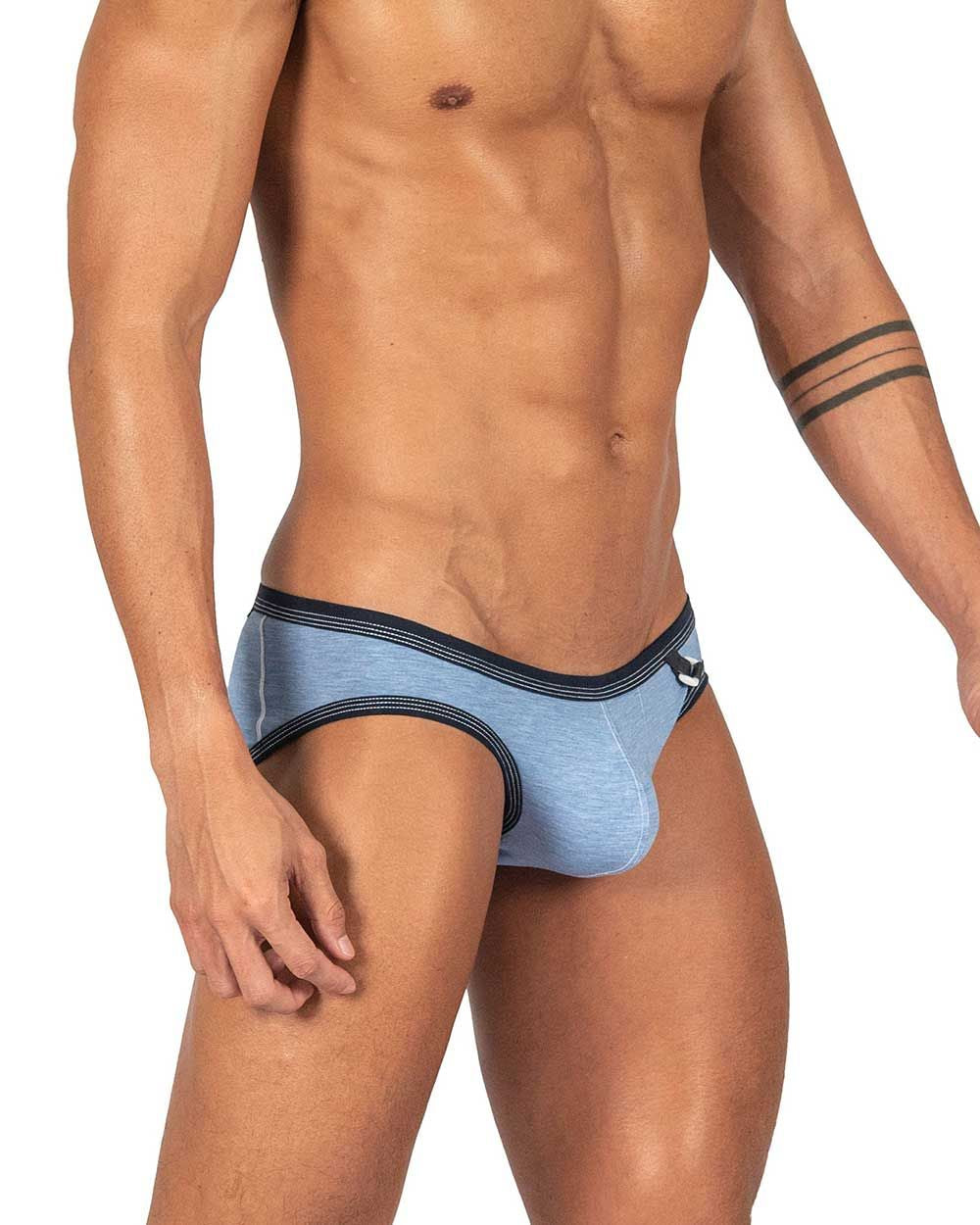 Private Structure LCUT4358 Barn Boy Low Rise Mini Brief Farbe Denim