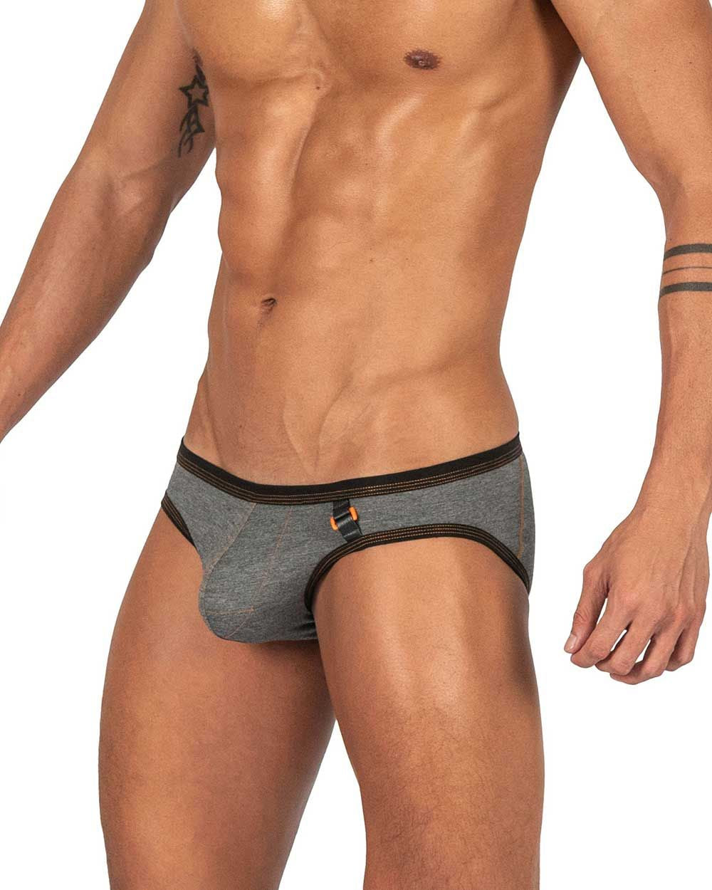 Private Structure LCUT4358 Barn Boy Low Rise Mini Brief Farbe Steingrau