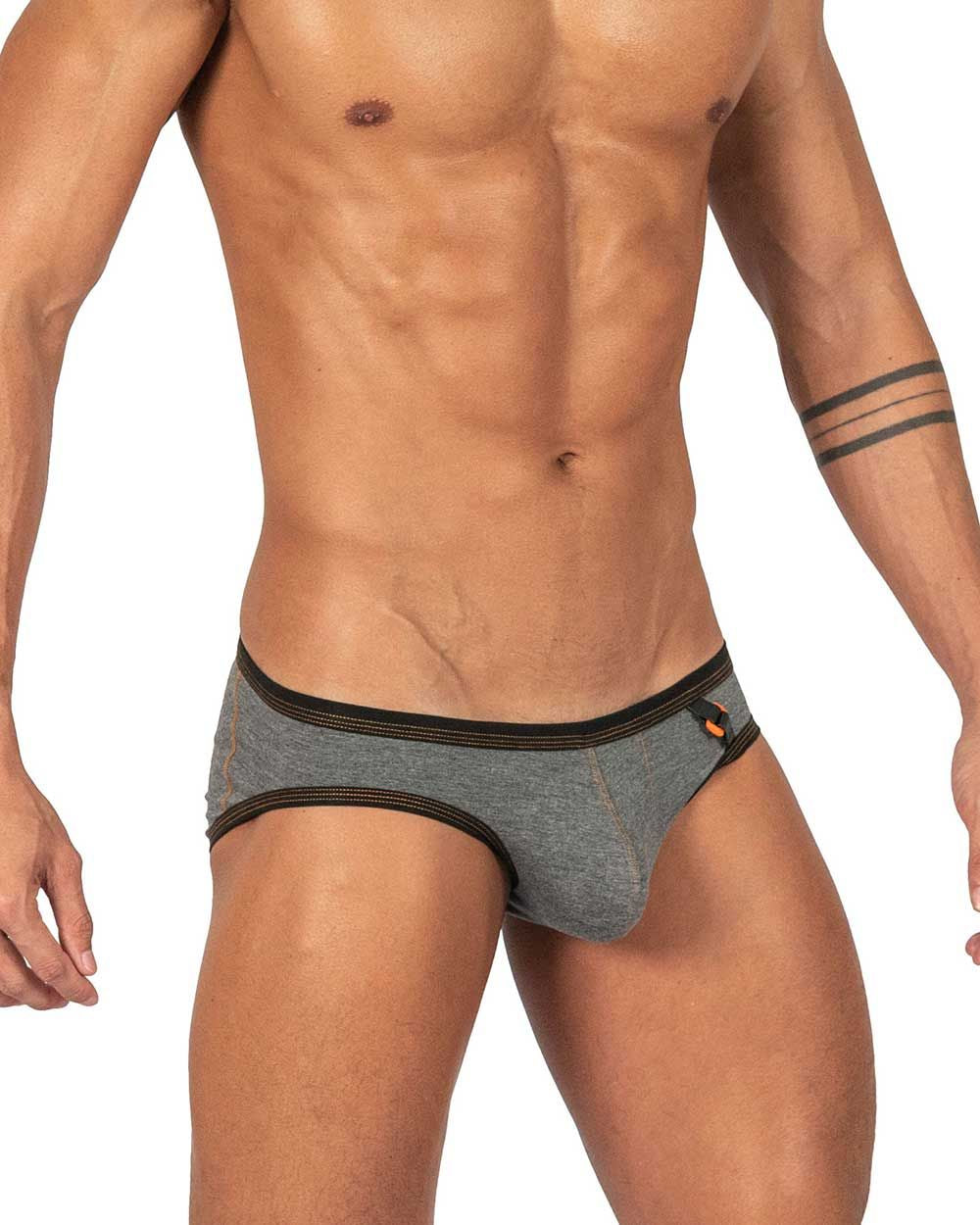 Private Structure LCUT4358 Barn Boy Low Rise Mini Brief Farbe Steingrau