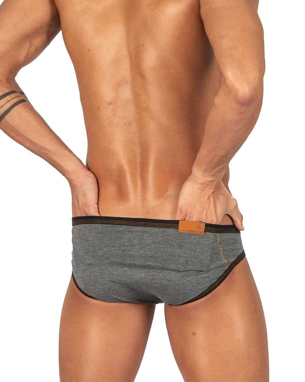 Private Structure LCUT4358 Barn Boy Low Rise Mini Brief Farbe Steingrau