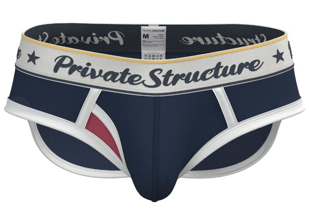 Private Structure SCUS4529 Klassischer Mini-Slip mit mittlerer Taille, Farbe: Marineblau