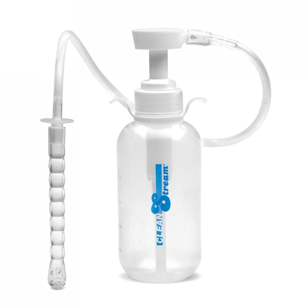 Botella de enema con bomba y boquilla