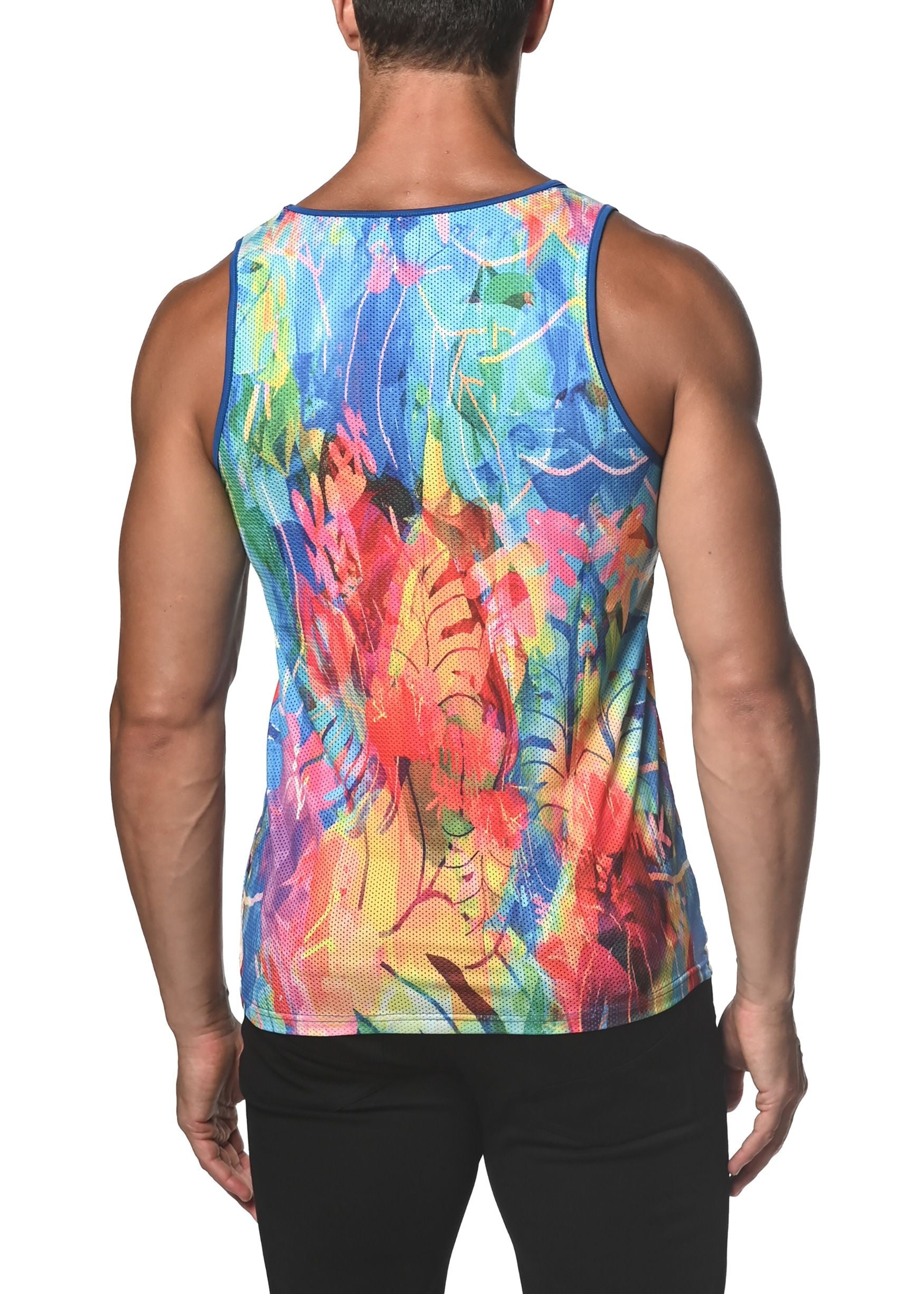 RAINBOW TROPICAL MESH TANK - DealByEthan.gay loves ST33LE