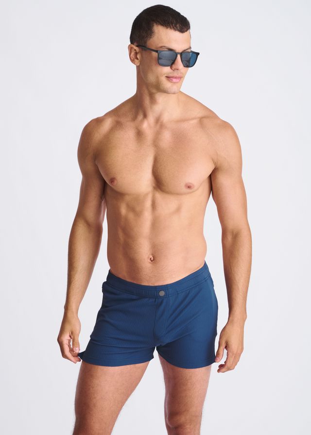 RIVIERA SEERSUCKER SWIM SHORTS W/ MESH LINING - DealByEthan.gay loves POSTMARC