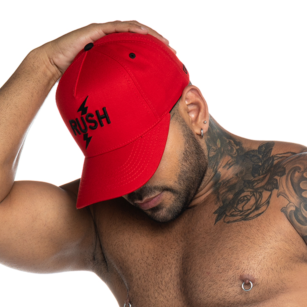 RUSH RED CAPS - men's red cap