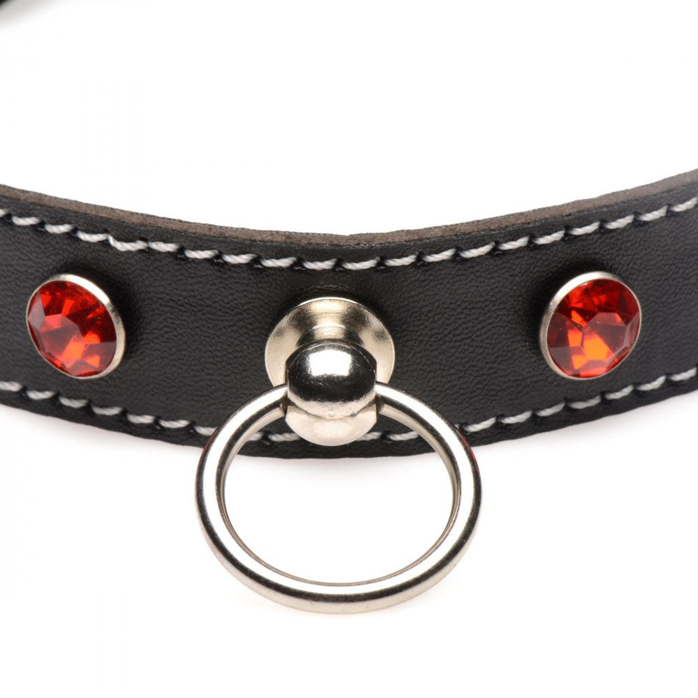 Rhinestone Choker with O-Ring - DealByEthan.gay loves Strict