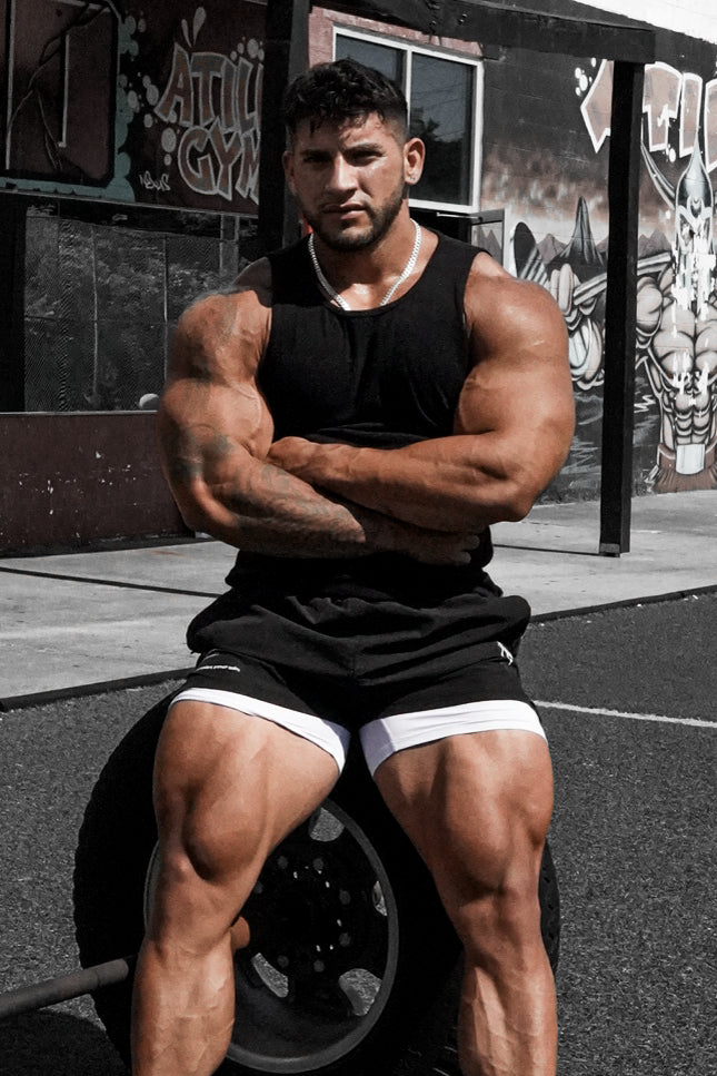 Ribbed Muscle Tank Top - Black - DealByEthan.gay loves Jed North