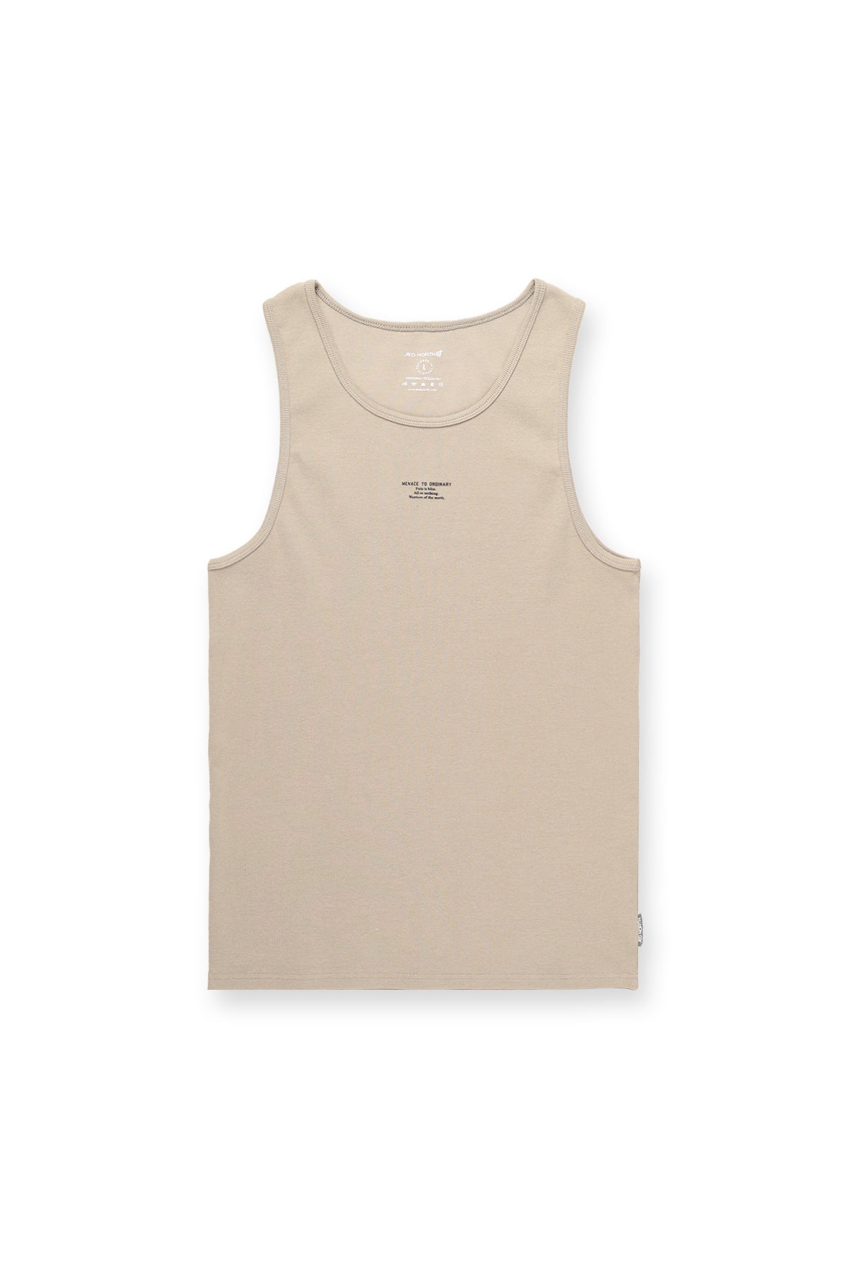 Ribbed Muscle Tank Top - Khaki - DealByEthan.gay loves Jed North