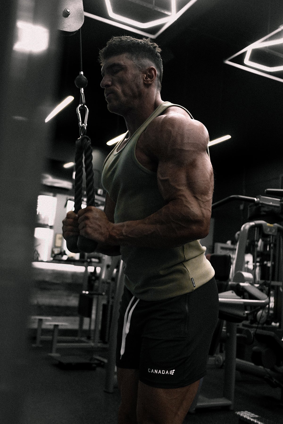 Ribbed Muscle Tank Top - Khaki - DealByEthan.gay loves Jed North