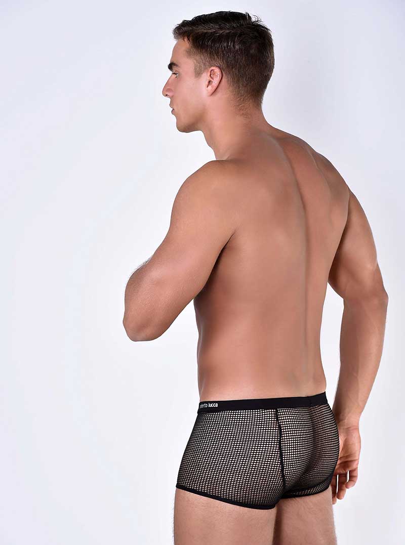 Roberto Lucca Mesh Trunk Underwear Black 80043-00220 Size L - DealByEthan.gay loves Roberto Lucca