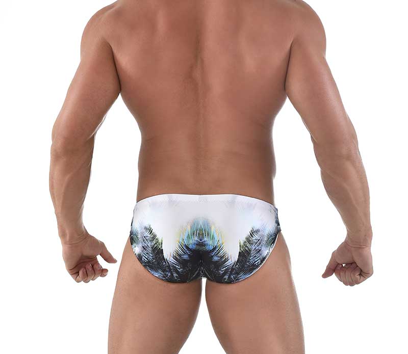 Traje de baño bikini estampado palmeras Roberto Lucca 90100-11801 Talla 2XL