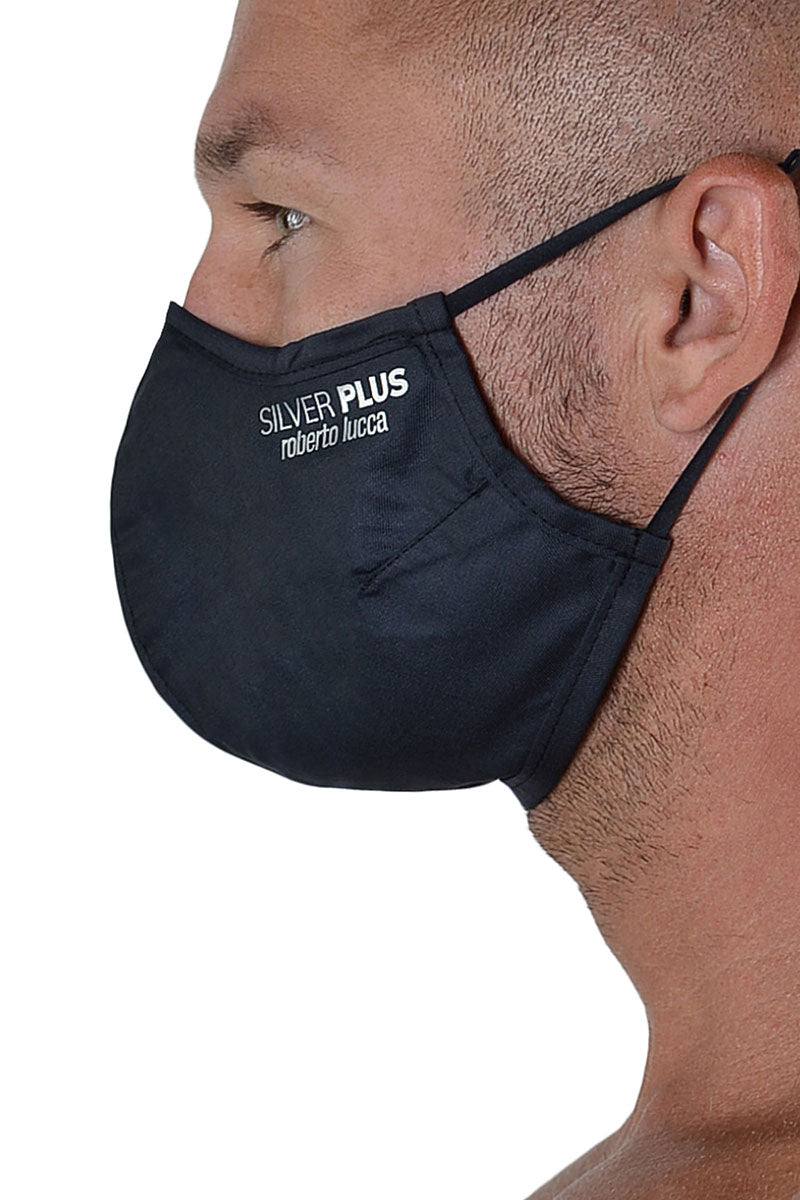 Roberto Lucca Silver Plus Antibacterial Mask Black 10901-00020 Size M - DealByEthan.gay loves Roberto Lucca