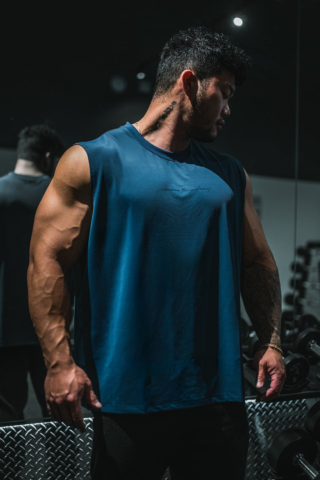 Jed North Men's JN Active Muscle Tee - Navy Blue