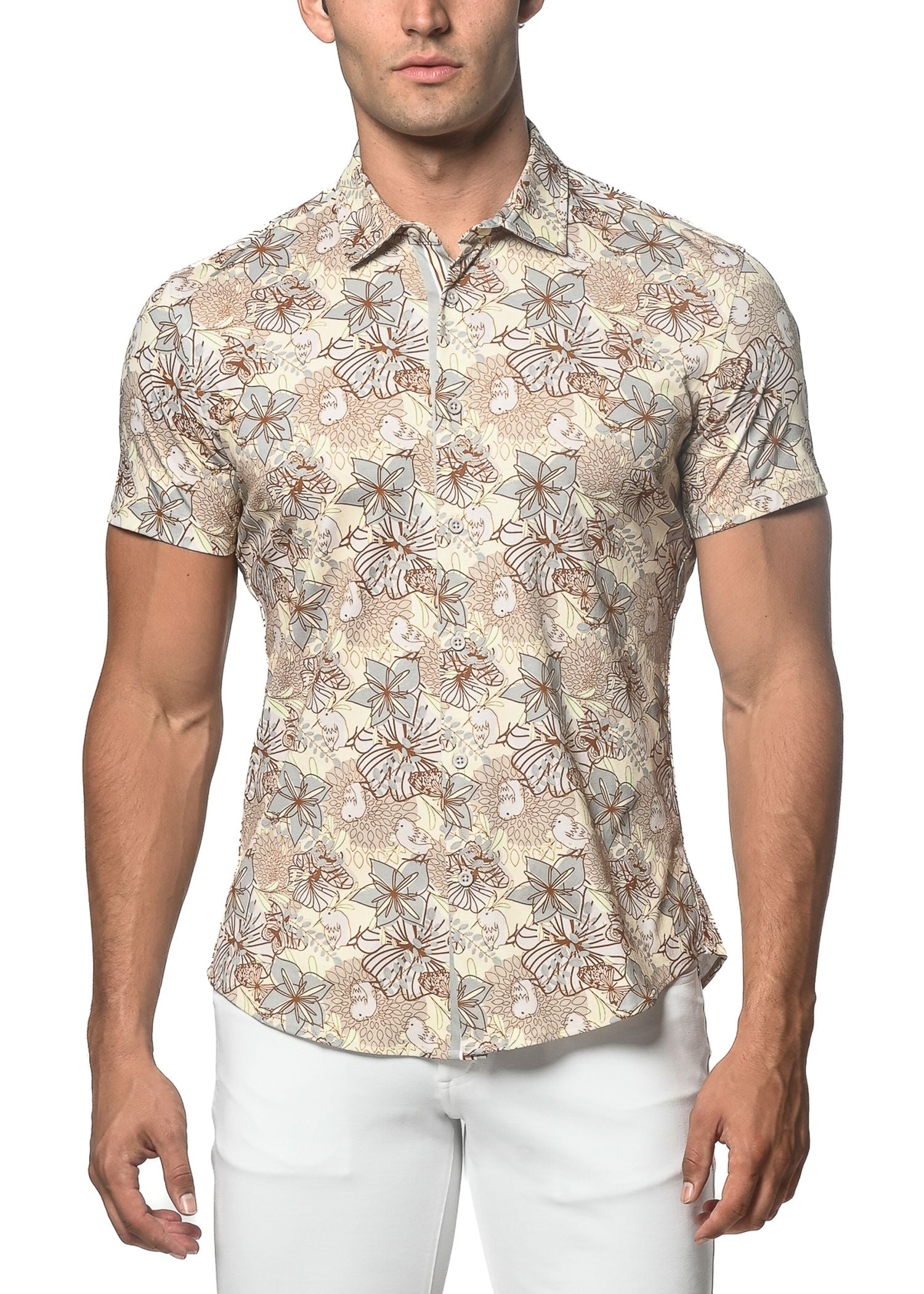 SCRIBBLES PRINT STRETCH KNIT SHIRT - DealByEthan.gay loves ST33LE