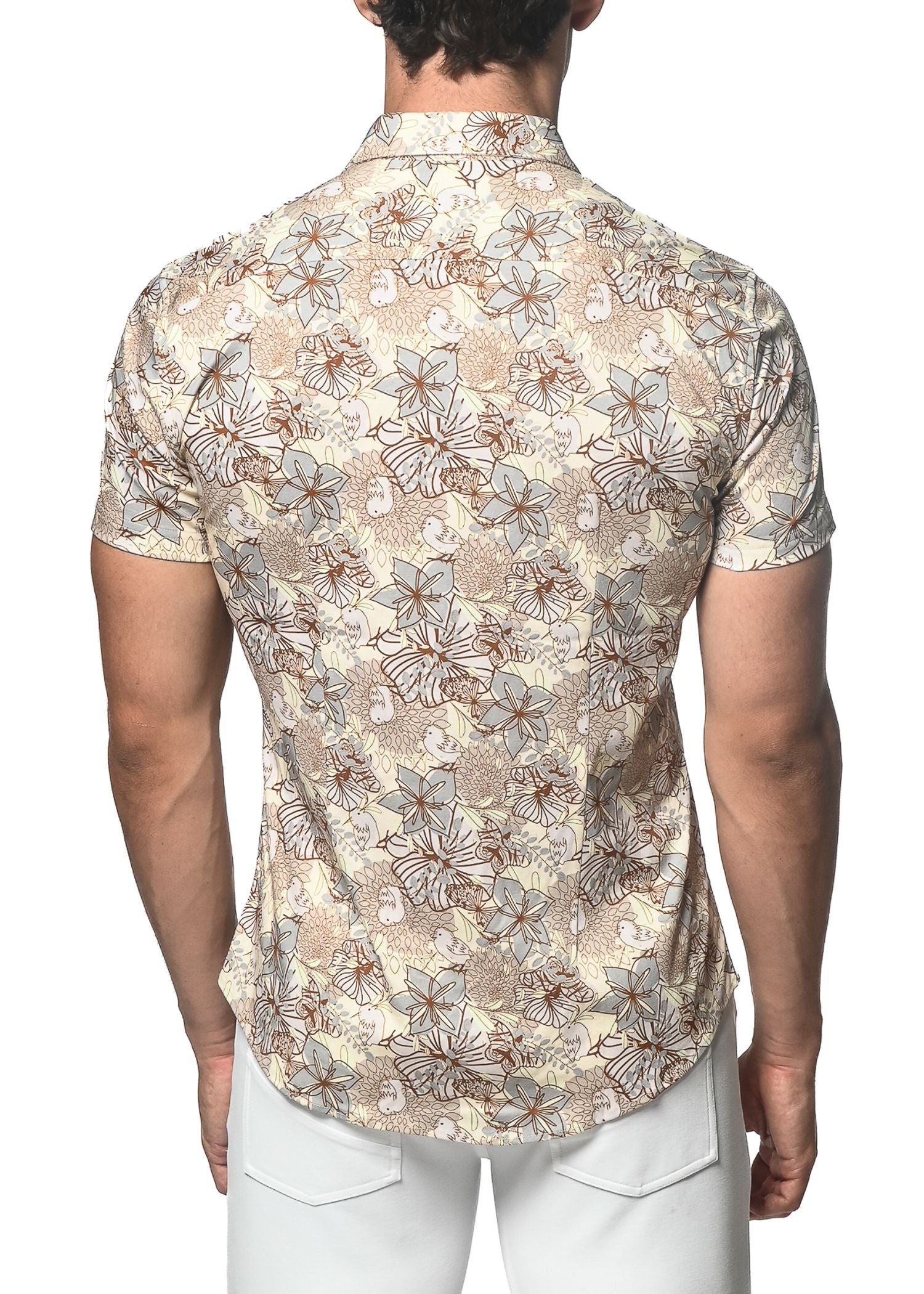 SCRIBBLES PRINT STRETCH KNIT SHIRT - DealByEthan.gay loves ST33LE