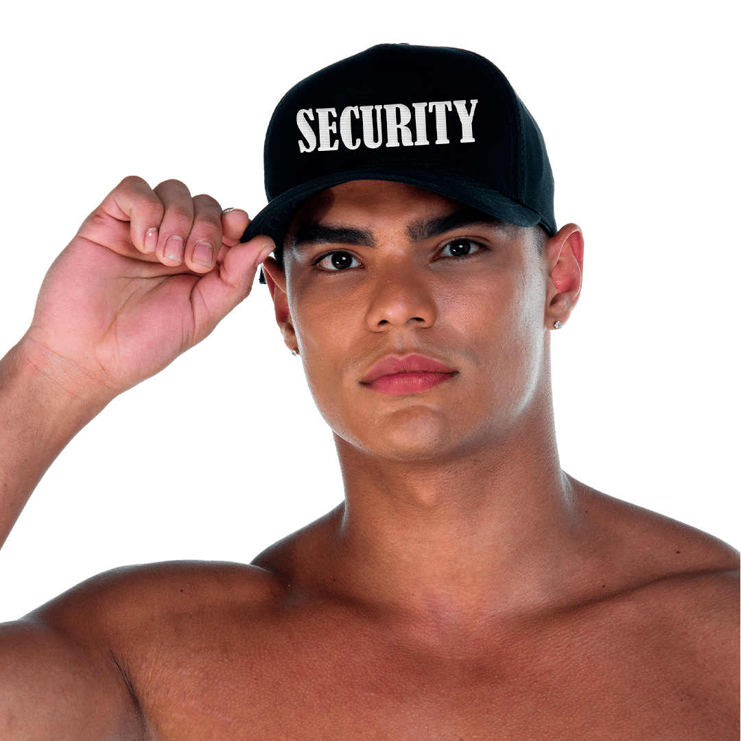 SECURITY CAPS - men's black cap