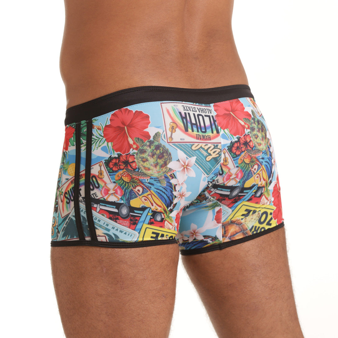 SEVENTIES SWIM TRUNK - Print swimsuit for men
