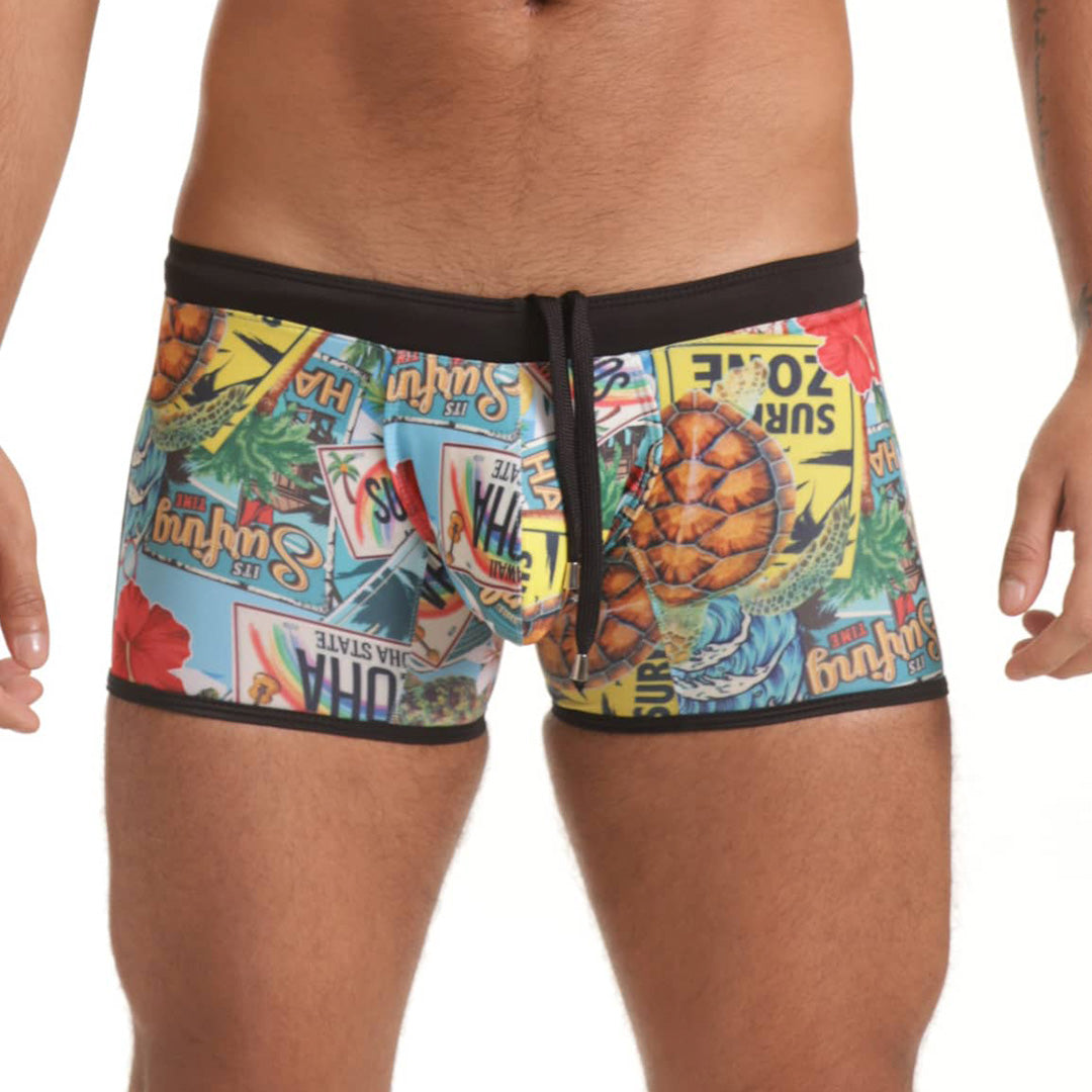 SEVENTIES SWIM TRUNK - Print swimsuit for men