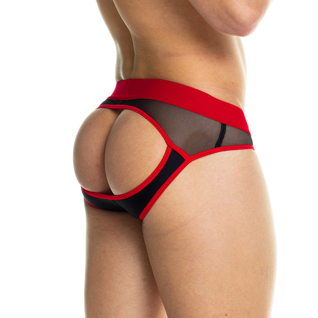 SKIN RED BRIEF JOCKSTRAP - Men's black jockstrap