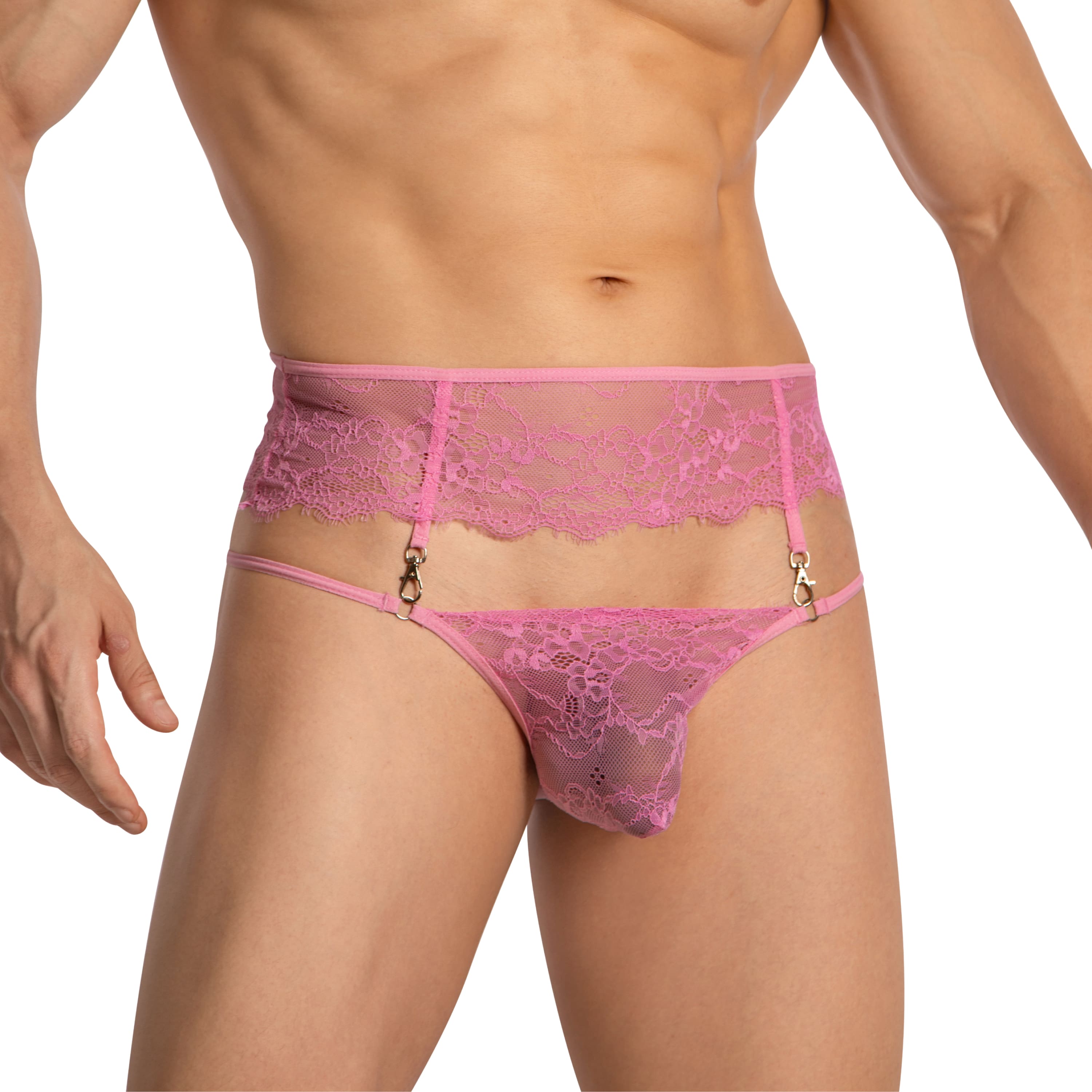 Lencería de bikini para hombre con liguero secreto masculino SMI072