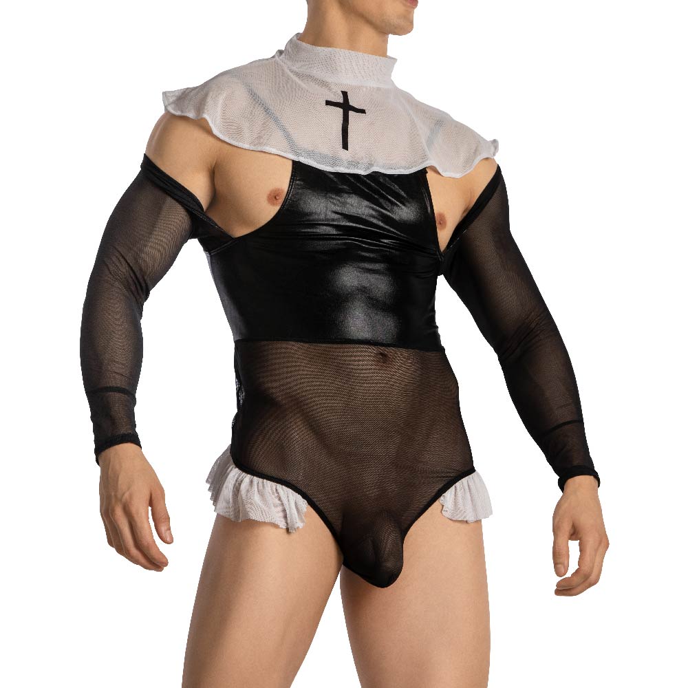 Secret Male Sexy Nonnenkostüm für Männer SMT003