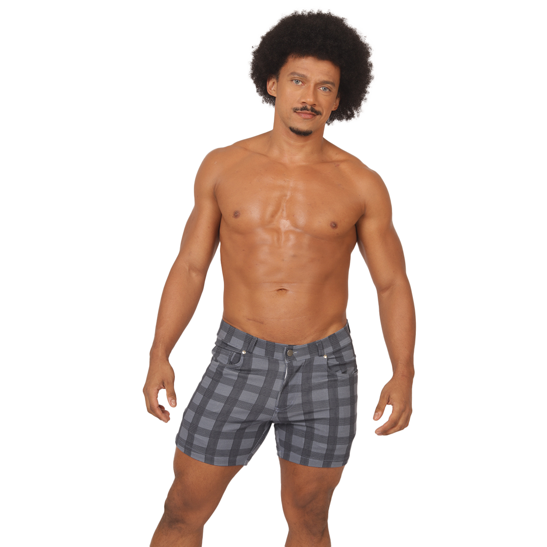 Gigo Social – Blaue, quadratische Shorts