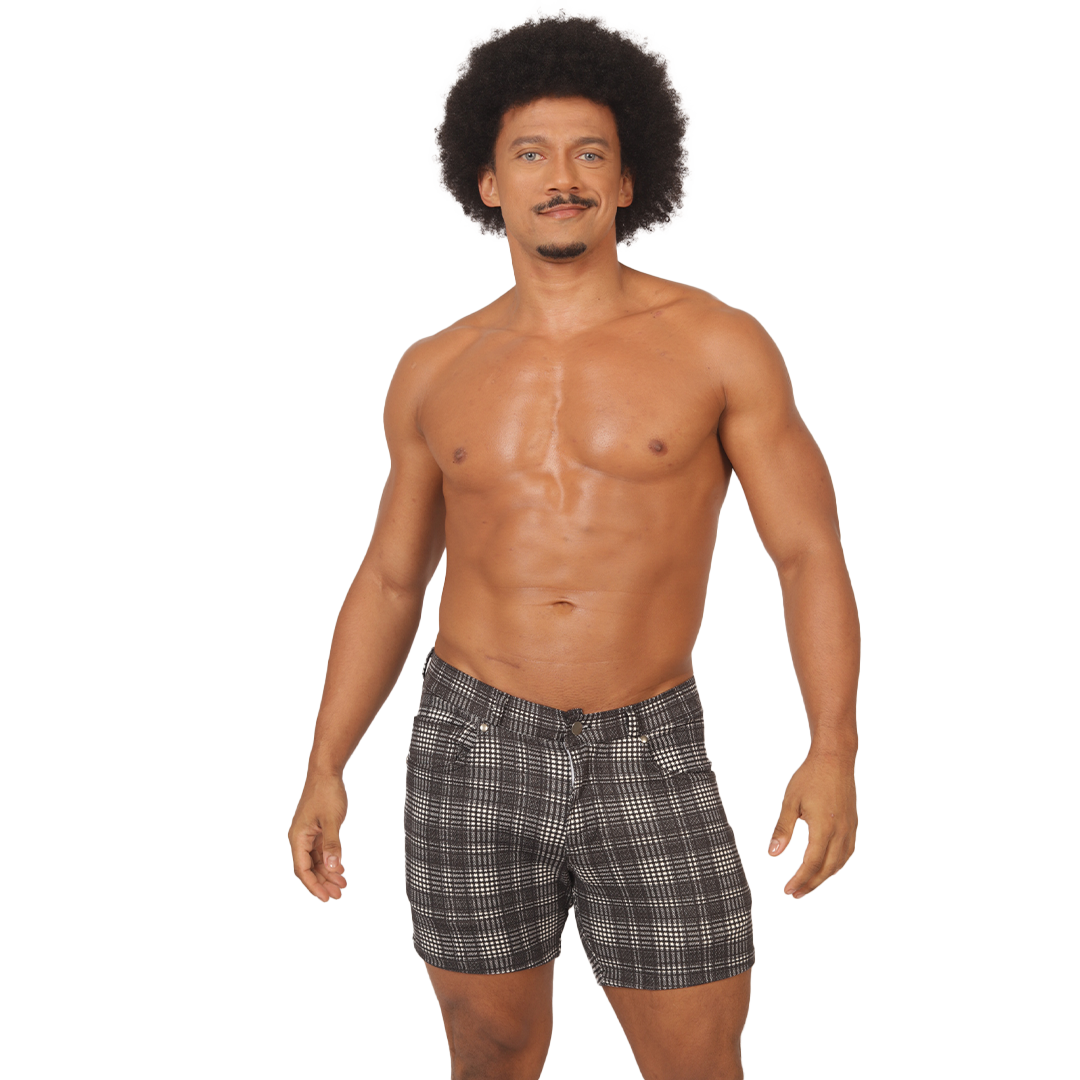 Gigo Social Graue quadratische Shorts