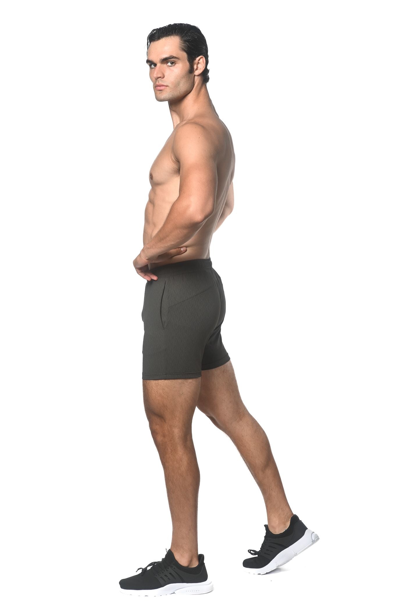 PANTALONES CORTOS ELÁSTICOS DE ALTO RENDIMIENTO CON TEÑIDO ESPACIAL