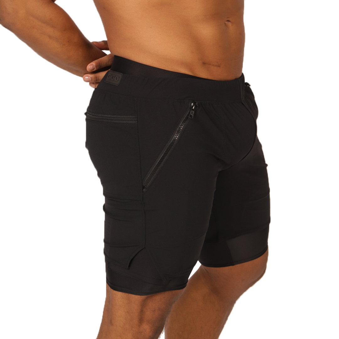 Gigo – Sportliche schwarze Shorts