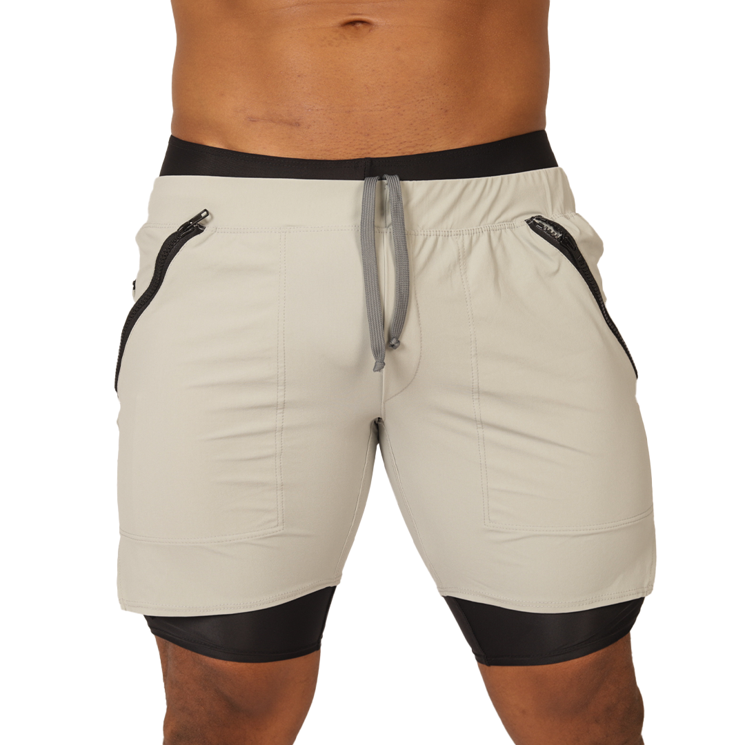 Gigo – Sportliche Shorts in Grau