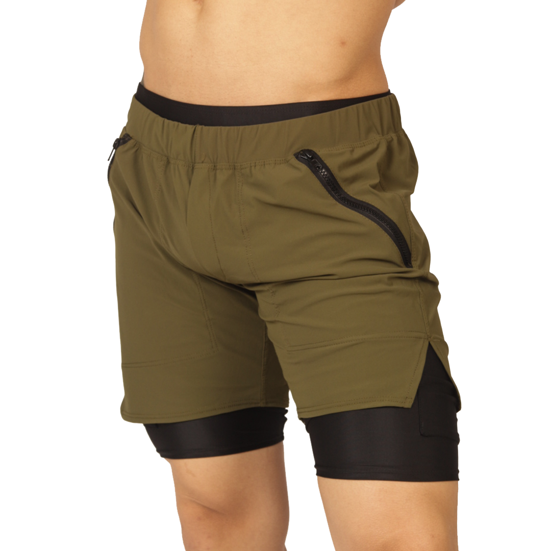 Gigo – Sportliche grüne Shorts