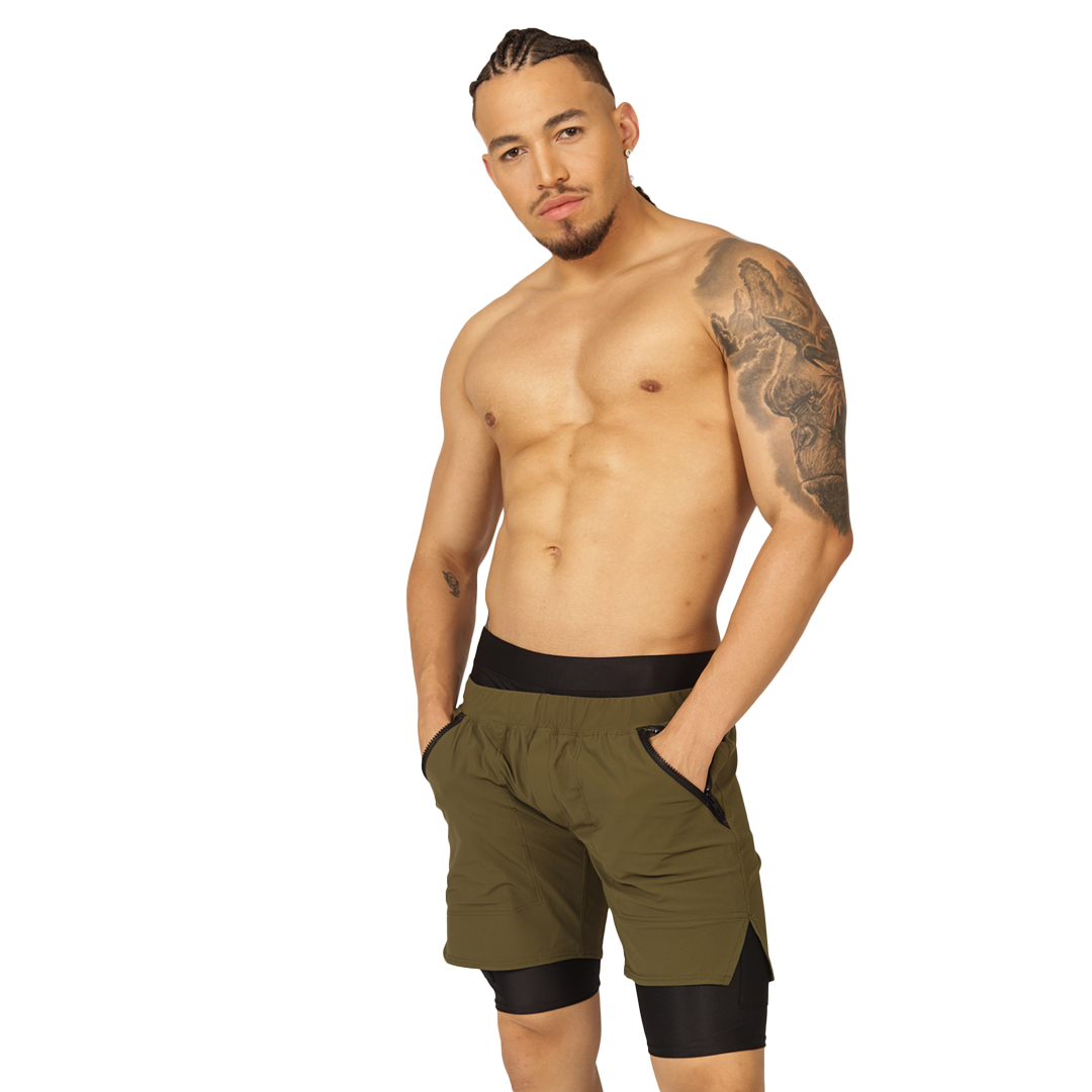 Gigo – Sportliche grüne Shorts