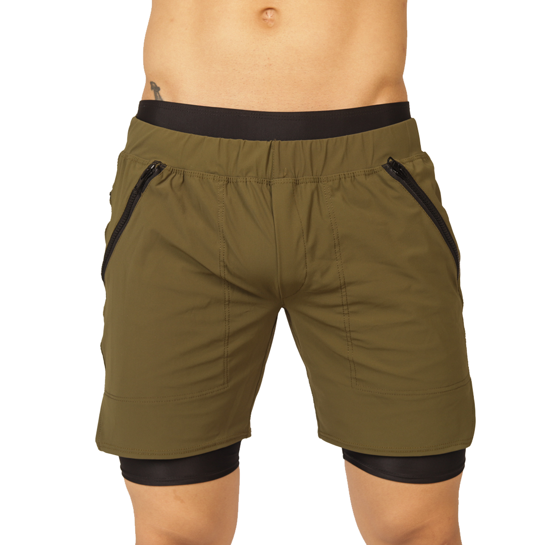 Gigo – Sportliche grüne Shorts