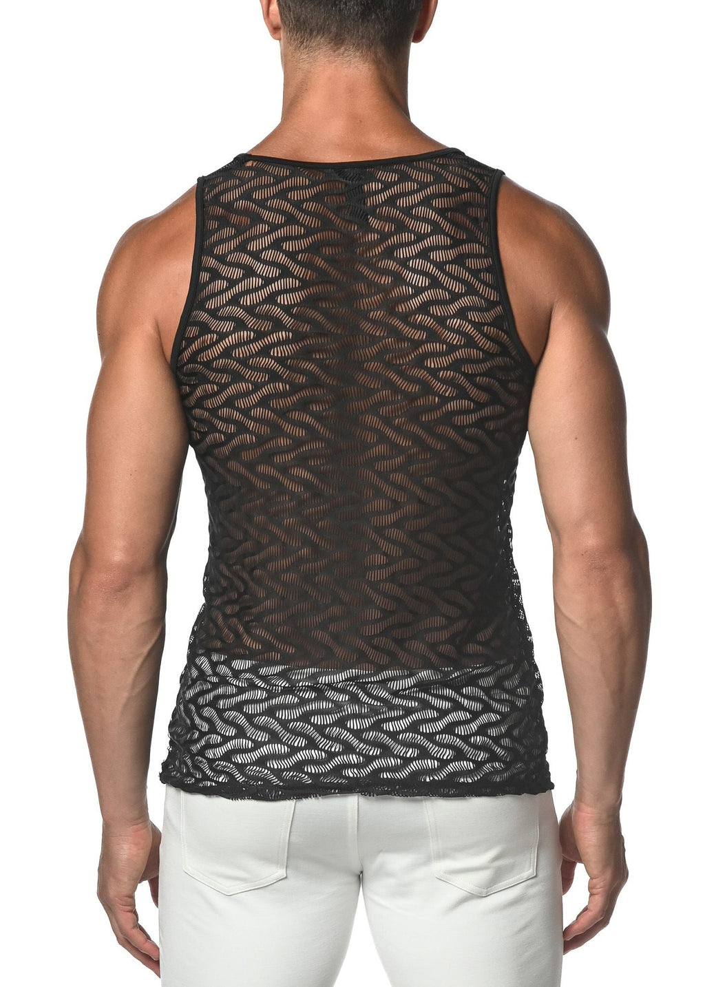 SQUIGGLY GOSSAMER LACE TANK