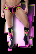 *ssTricks Apparel Men's Prismatik Socks |  Black/Pink/Green