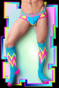 *ssTricks Apparel Men's Prismatik Socks | Yellow/Blue/Pink