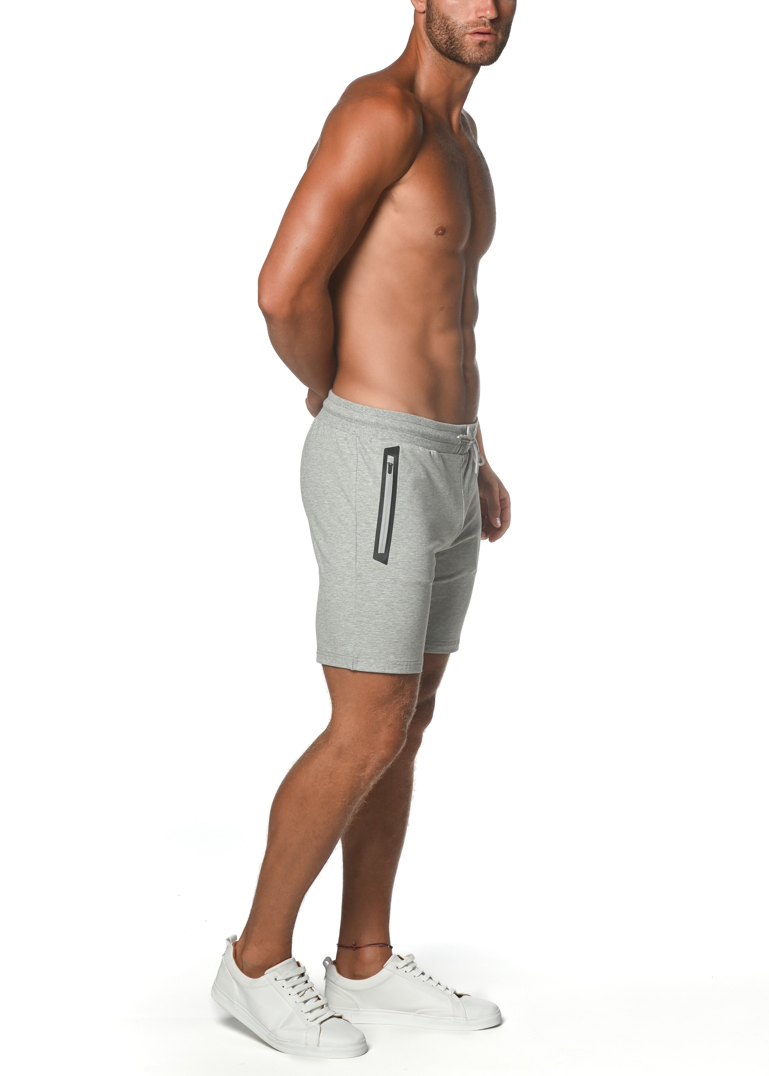 SHORTS AUS FLEECE-FLEX-BAUMWOLLSTRETCH