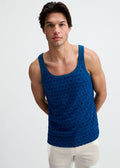 ST33LE Stretch Ripped Knit Tank - Petrol