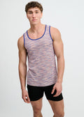 ST33LE Space Dye Textured Knit Tank - Purple