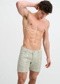 ST33LE Tweed Look Jaquard Stretch Knit Shorts - Clover