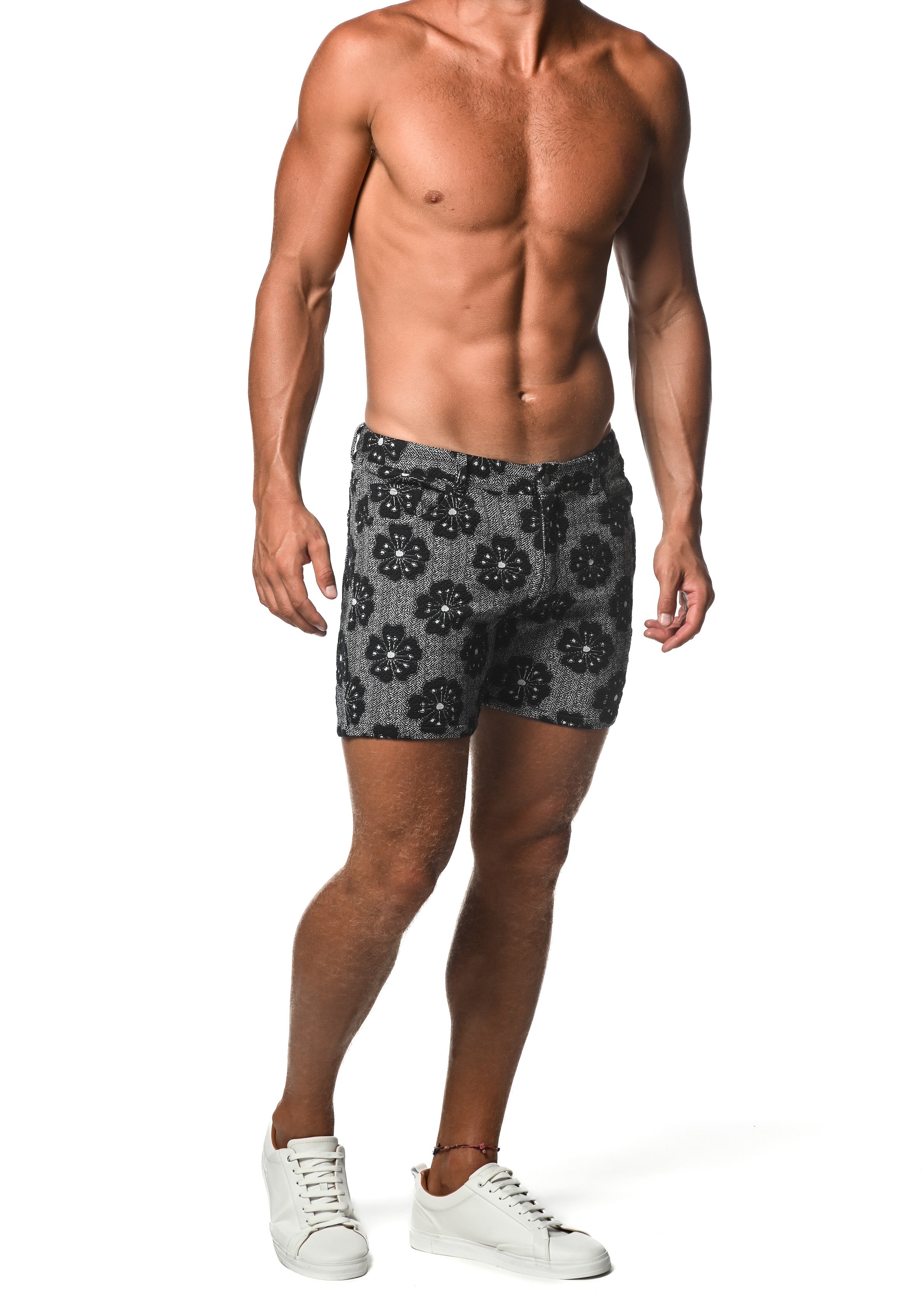 JACQUARD STRETCH KNIT SHORT