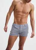 ST33LE 3" Stretch Knit Embossed Jacquard Short - Blue